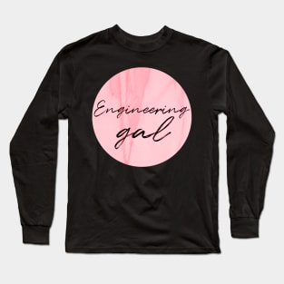 Engineering Gal Red Long Sleeve T-Shirt